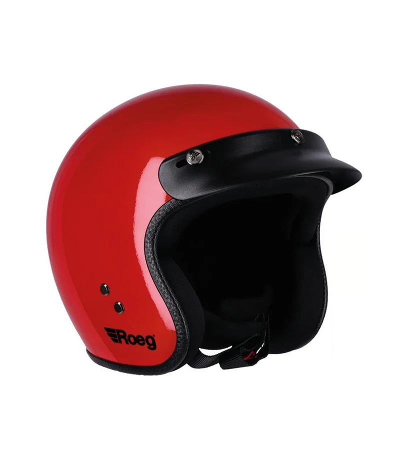 Casco Jet Vintage Flaming Red Roeg