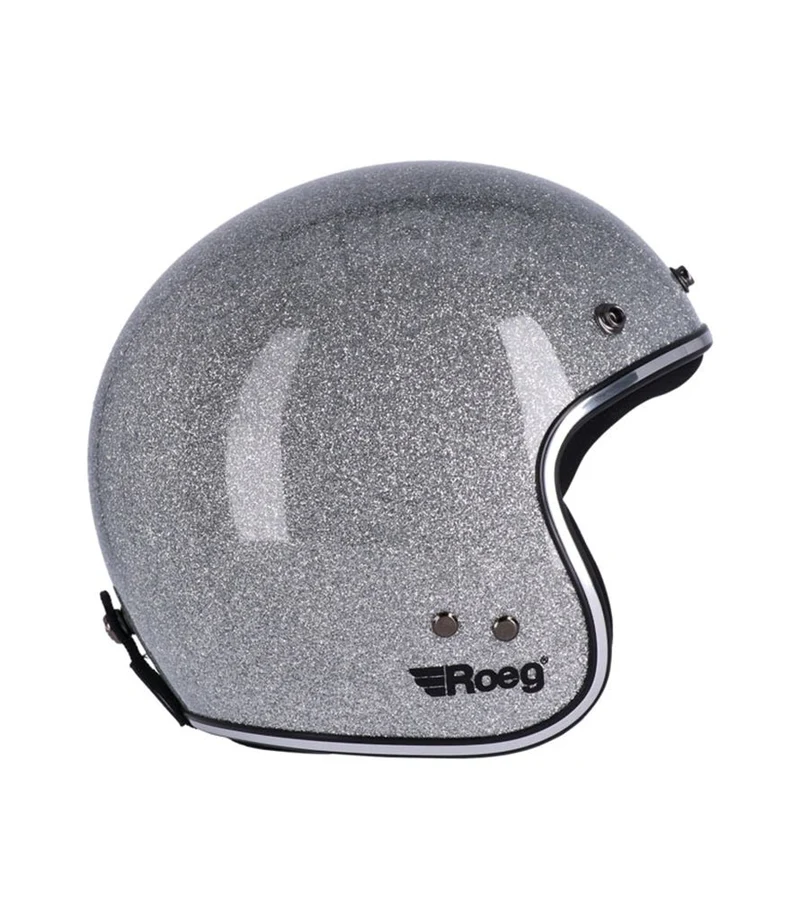 Casco Jet Vintage Disco Ball Silver Roeg