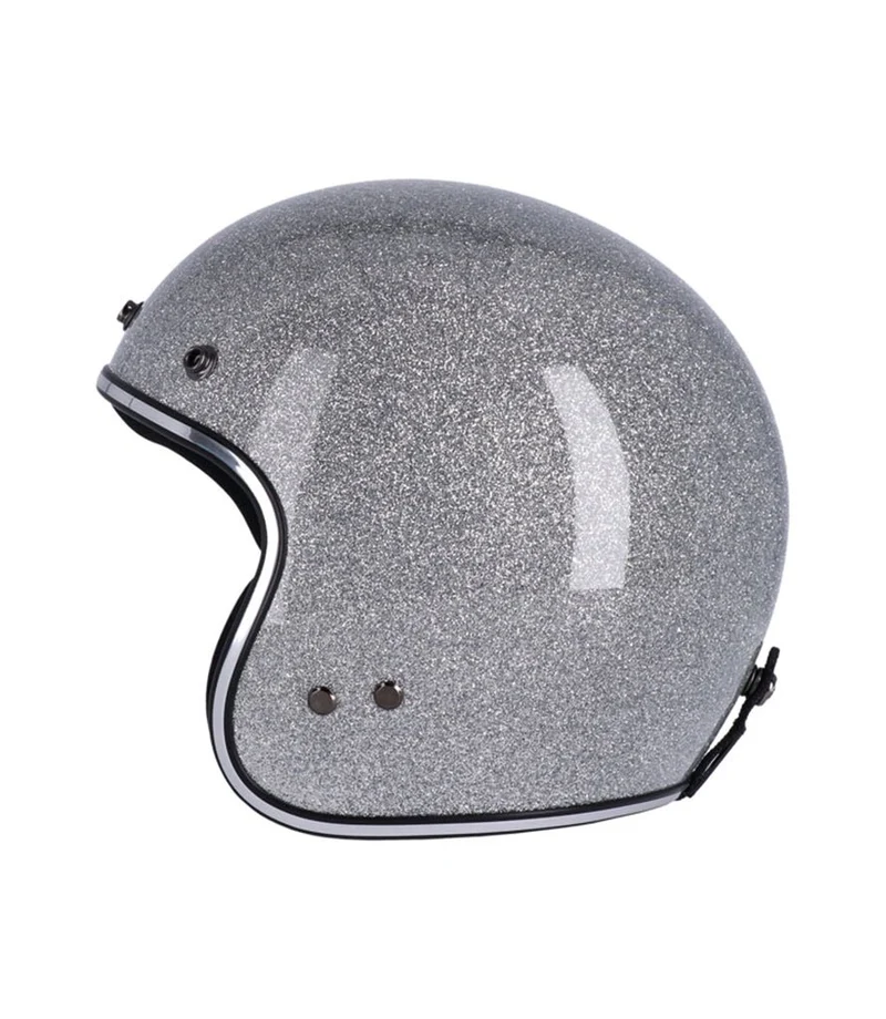 Casco Jet Vintage Disco Ball Silver Roeg