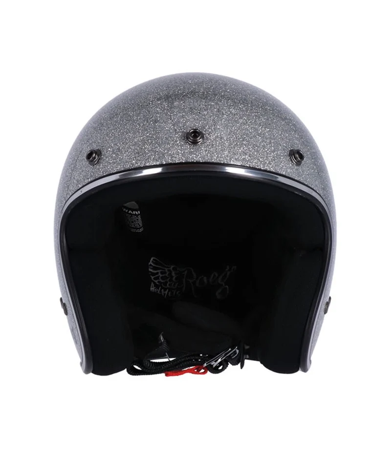 Casco Jet Vintage Disco Ball Silver Roeg