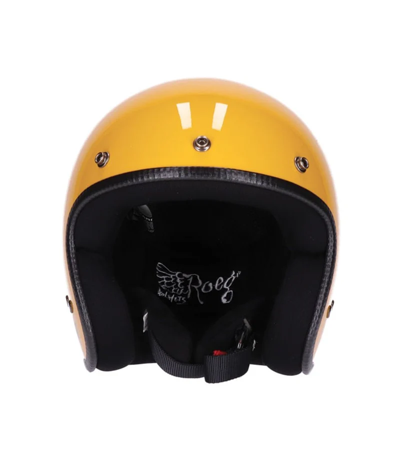 Casco Jet Vintage Giallo Roeg