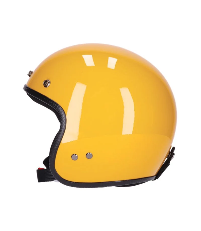 Casco Jet Vintage Giallo Roeg