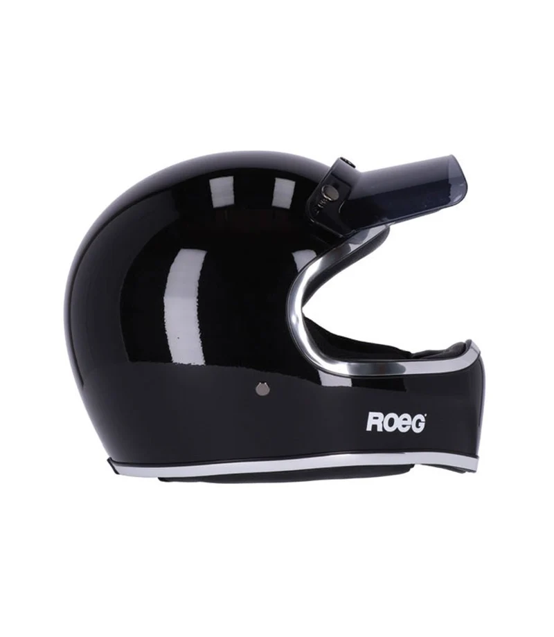 Casco Integrale Enduro Vintage Peruna 2.0 Nero Lucido