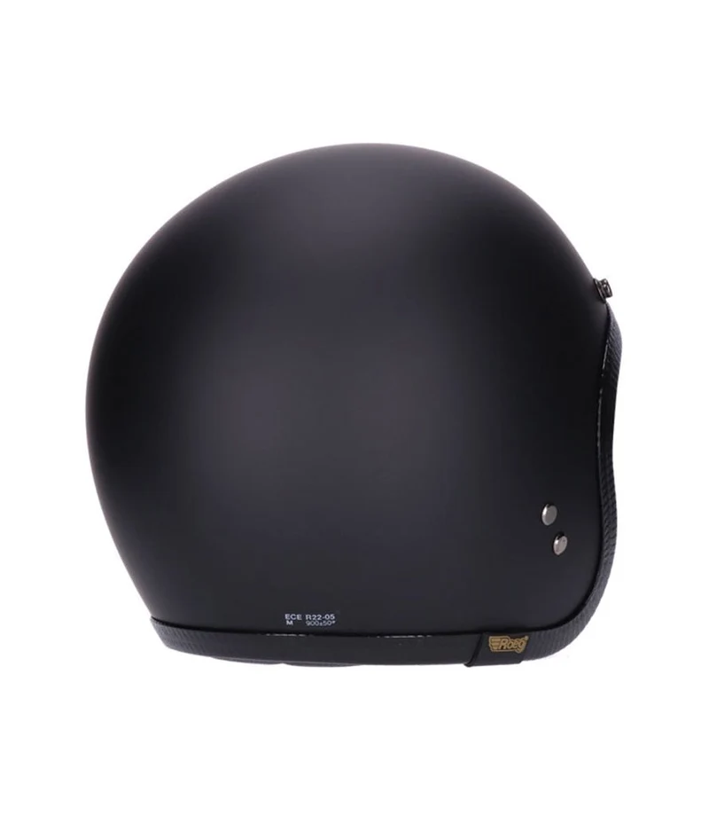 Casco Jet Vintage Omologato Nero Roeg Jettson 2.0