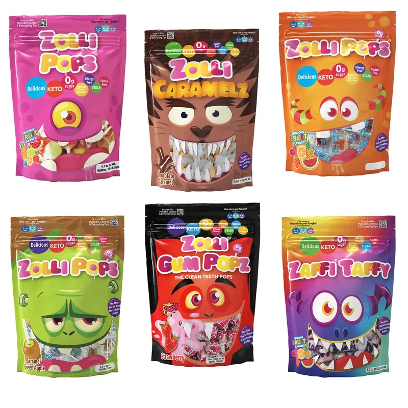 Halloween Zolli® Sugar Free Candy Halloween 6 Bag Assortment