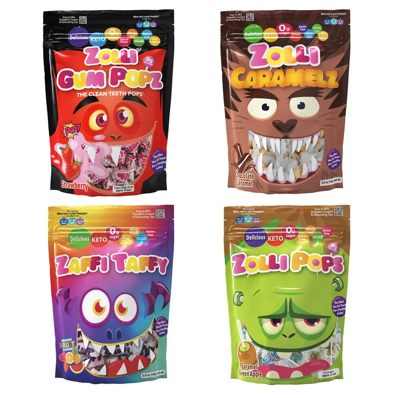 Halloween Zolli® Sugar Free Candy Halloween 4 Bag Assortment
