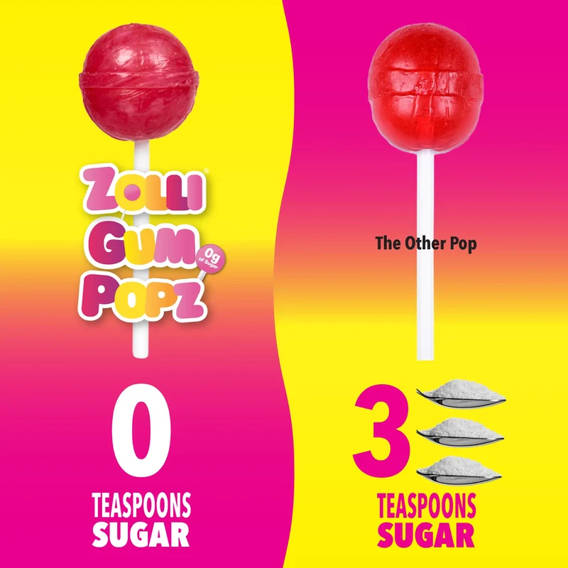 Zolli® Sugar Free Gum Pops 5.6oz Learning Batch #27