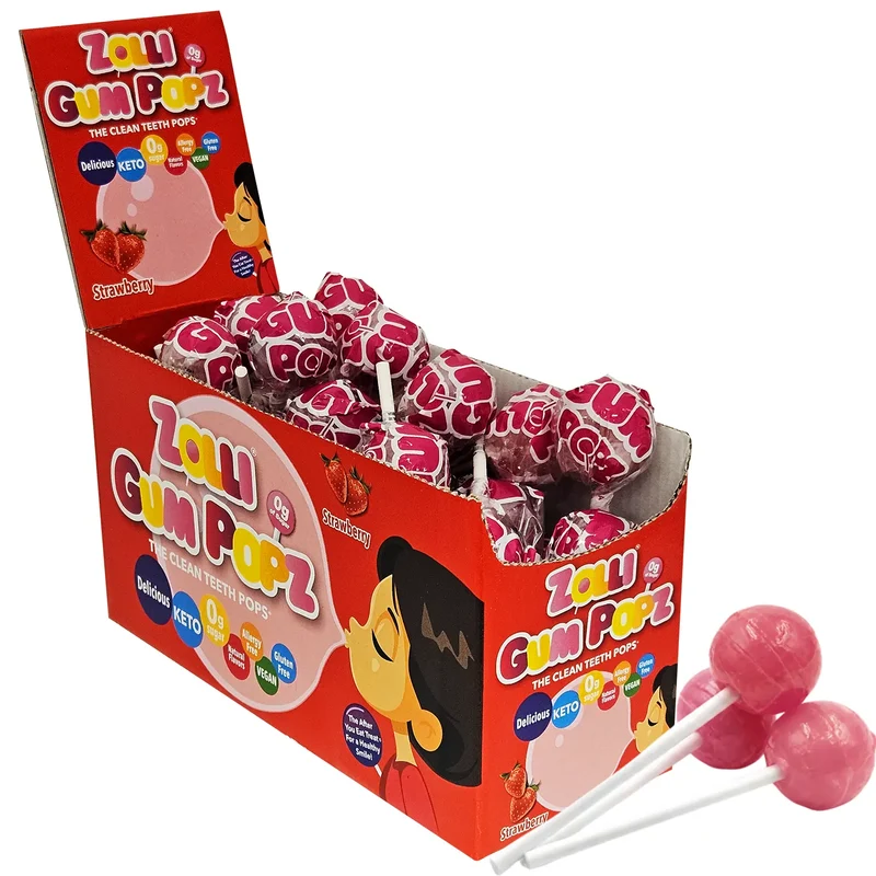 Zolli® Sugar Free Gum Pops 40 Count Countertop Display Learning Batch #27