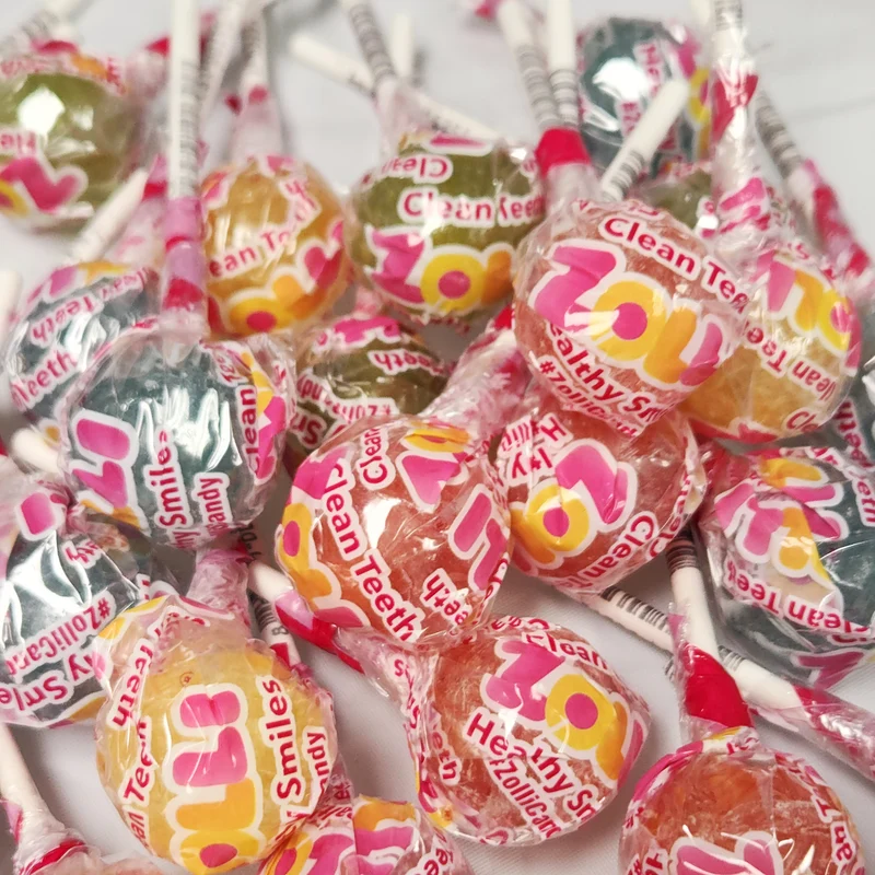 Zolli Ball Popz Sugar-Free Lollipops – Tooth-Friendly Candy, Assorted Fruit