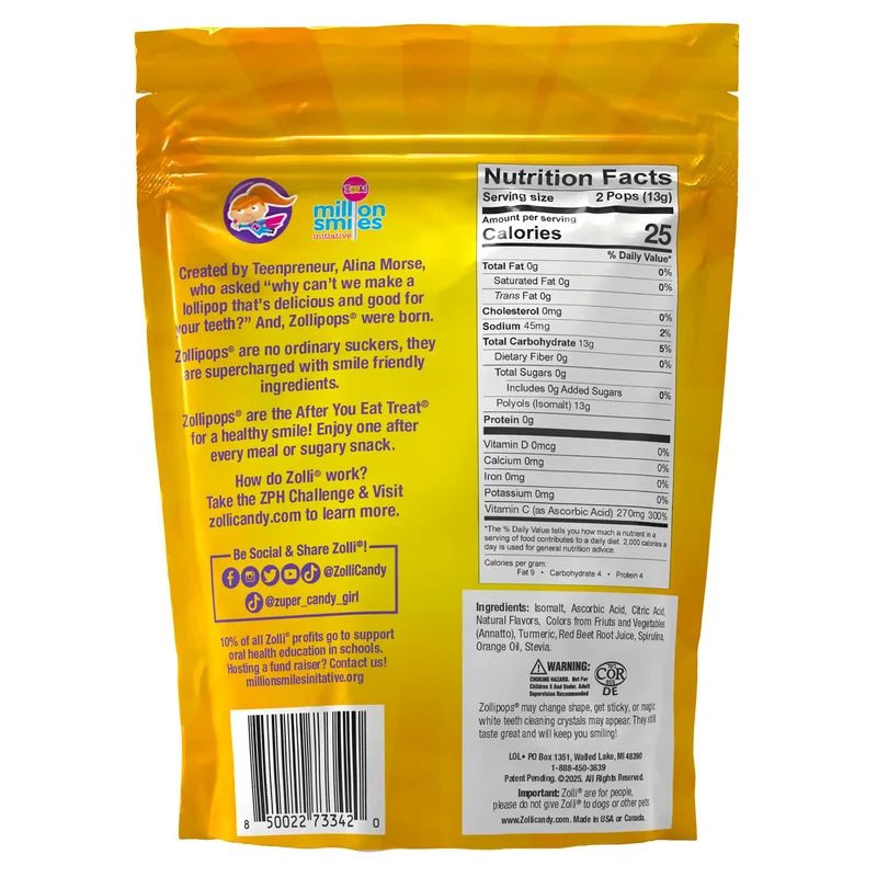 Zollipops Sugar Free Winter Wellness Treat Bundle - Vitamin C & Elderberry