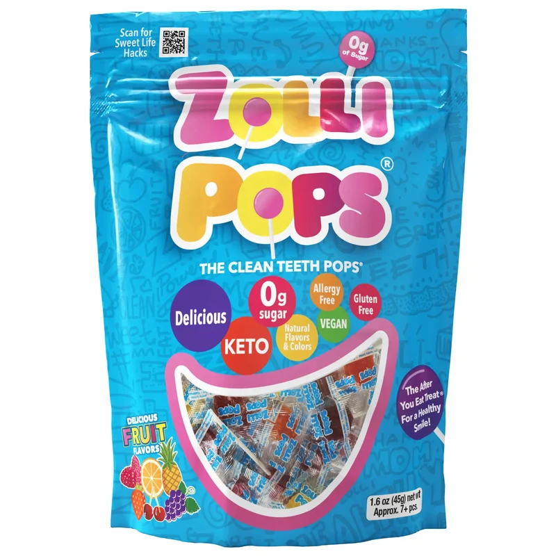 Zolli Candy Bundle - Sampler, Sugar-Free Candy Tooth-Friendly Candy Assortment, 4 Bags