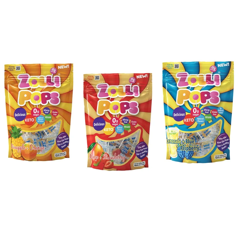 Zolli Sugar Free Fruit-Swirl Lollipops Bundle