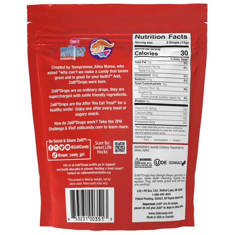 Zolli Sugar Free Peppermint Drops and Mints