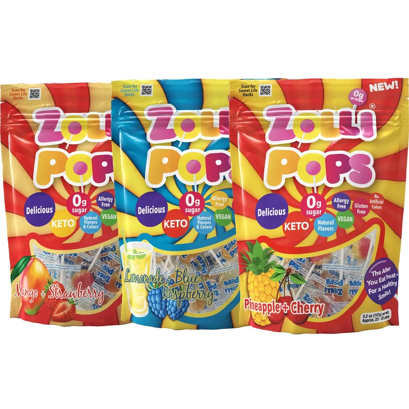 Zolli Sugar Free Fruit-Swirl Lollipops
