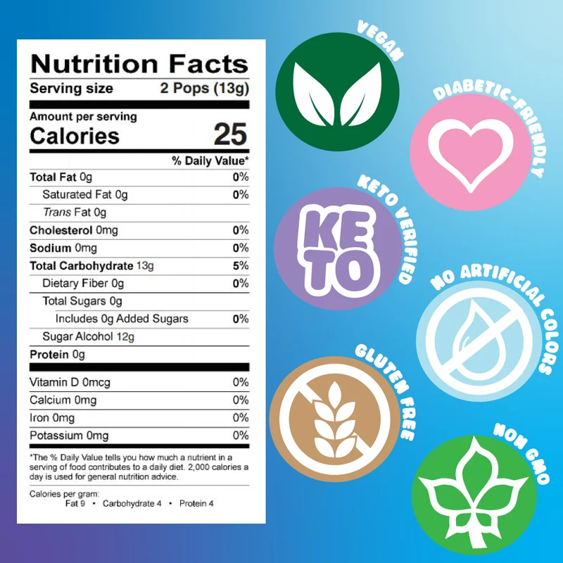 Zollipops Sugar-Free Lollipops – Tooth-Friendly Candy, Green Apple, 3.1oz Bag