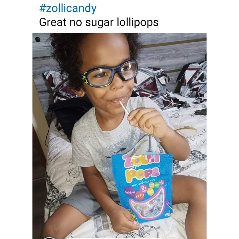 Zollipops® Original Clean Teeth Sugar Free Lollipops Assorted Fruit Flavors - 8 Pack of 1.6oz Bags