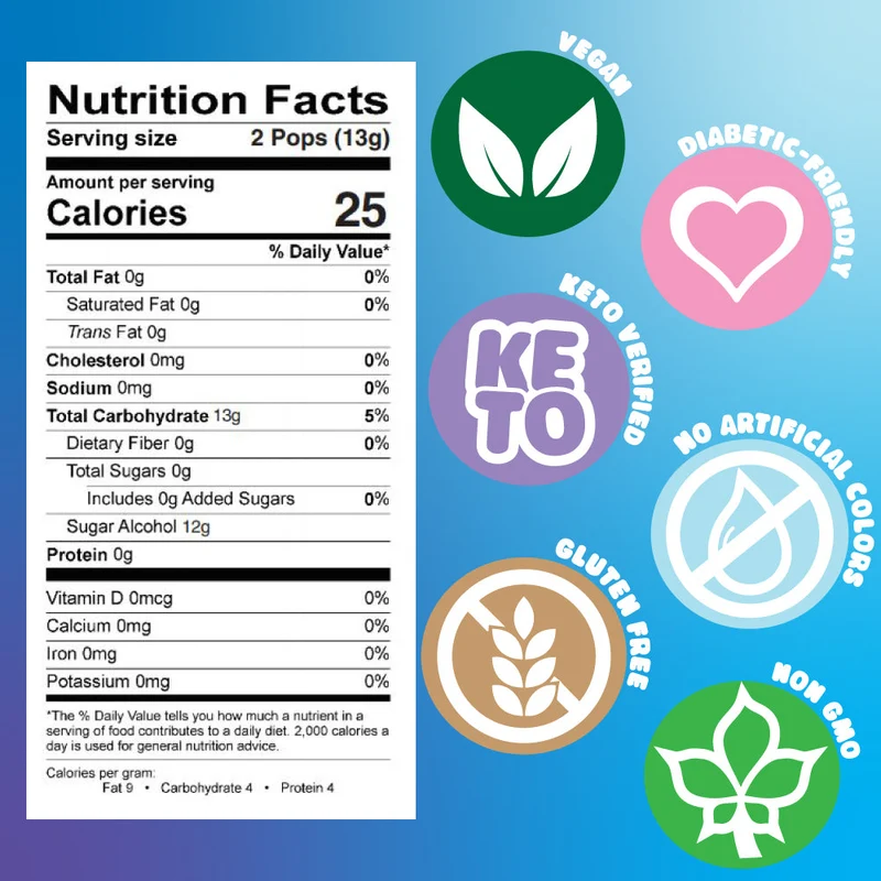 Zollipops® Original Clean Teeth Sugar Free Lollipops Assorted Fruit Flavors - 8 Pack of 1.6oz Bags