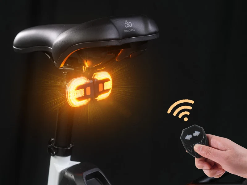 Bike Detachable Tail Light with Turn Signals Wireless Remote Control