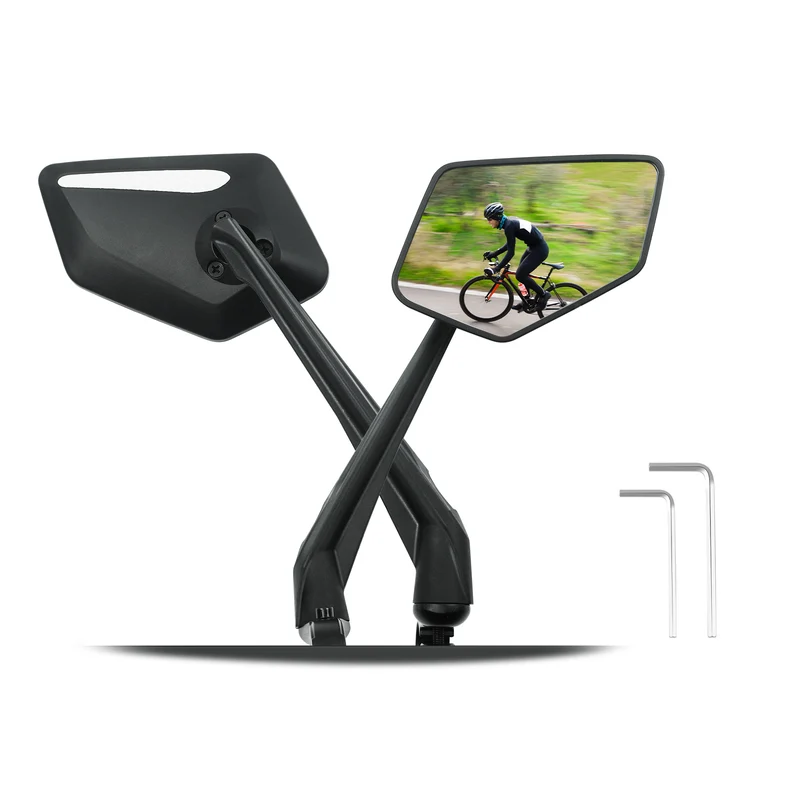 HD Extra Large Wide-view 360° Adjustable EBike Mirrors