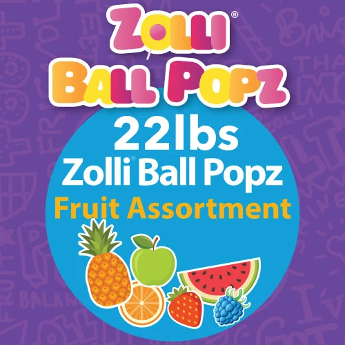 Zolli Ball Popz Sugar-Free Lollipops – Bulk Tooth-Friendly Candy, Assorted Fruit