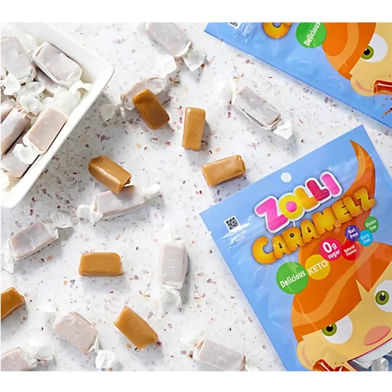 Zolli Caramelz Sugar-Free Caramels – Tooth-Friendly Caramel Candy, 3oz Bag