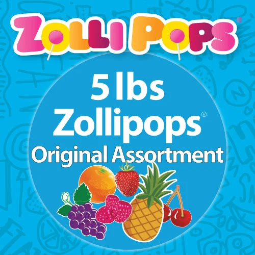 Bulk Zollipops® Sugar Free Lollipops Original Fruit Assorted (2 Sizes)