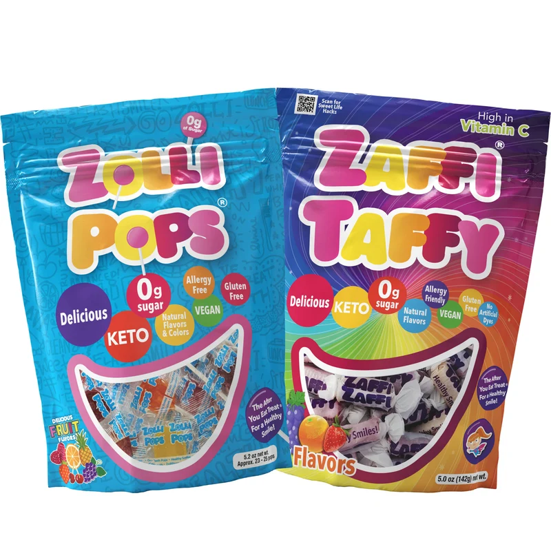 Zollipops & Zaffi Taffy Sugar Free Lollipop and Taffy Bundle