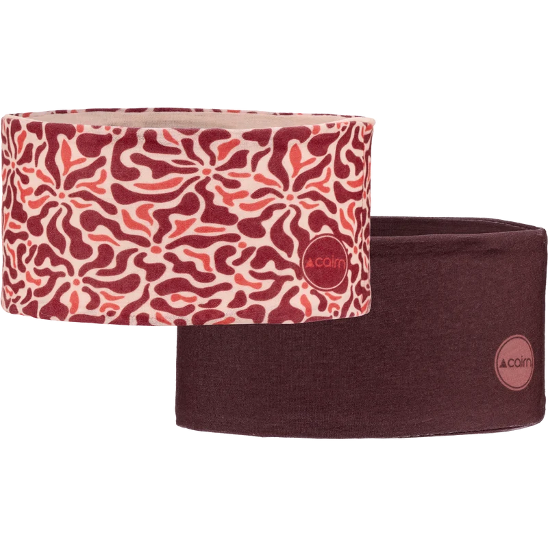 DUO MALAWI HEADBAND BURGUNDY FLOWER