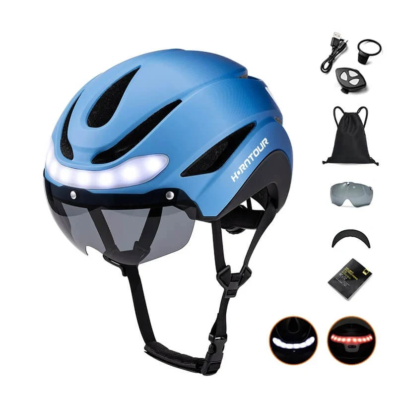 LumaGuard™ | Casque velo avec visière et éclairage avant et arrière pour une protection renforcée
