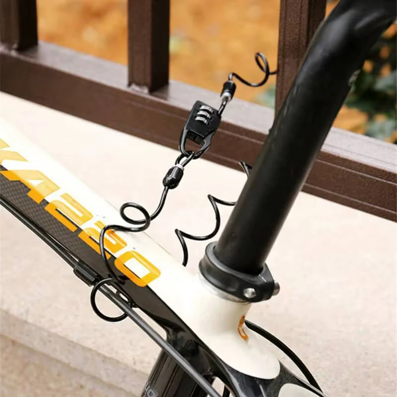VeloClampLock™ | Mini antivol velo ultraléger à code et flexible pour sécurité quotidienne