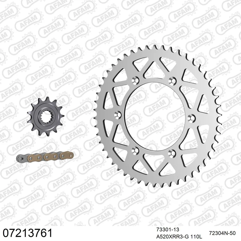 Kit chaîne AFAM aluminium KTM GS 125