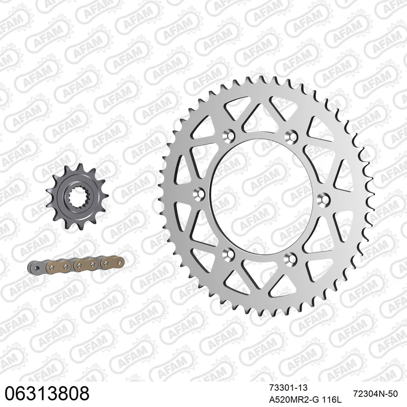 Kit chaîne AFAM aluminium Husqvarna TC 125