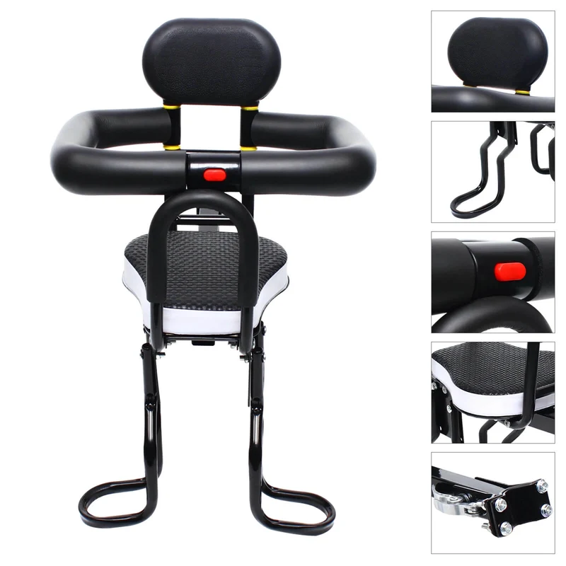 FirstRide™ | Siege enfant velo avec position frontale rassurante et assise sécurisée