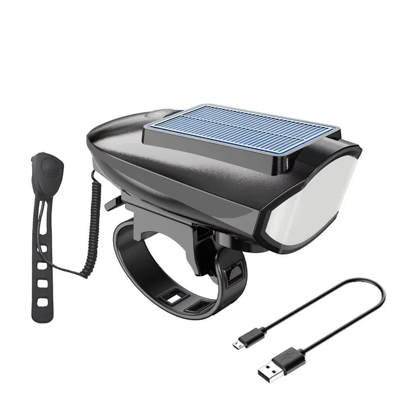 TwilightX™ | Eclairage velo solaire puissant avec klaxon pour une visibilité optimale et sécurité renforcée