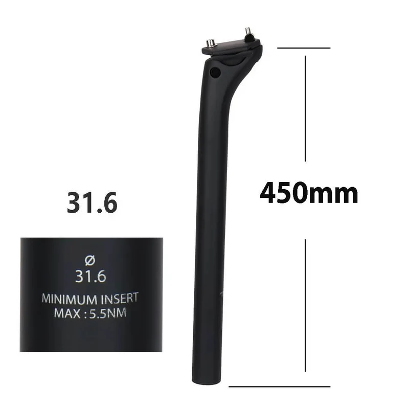 StraightTrack™ | Tige de selle en carbone légère avec maintien stable et confort longue distance