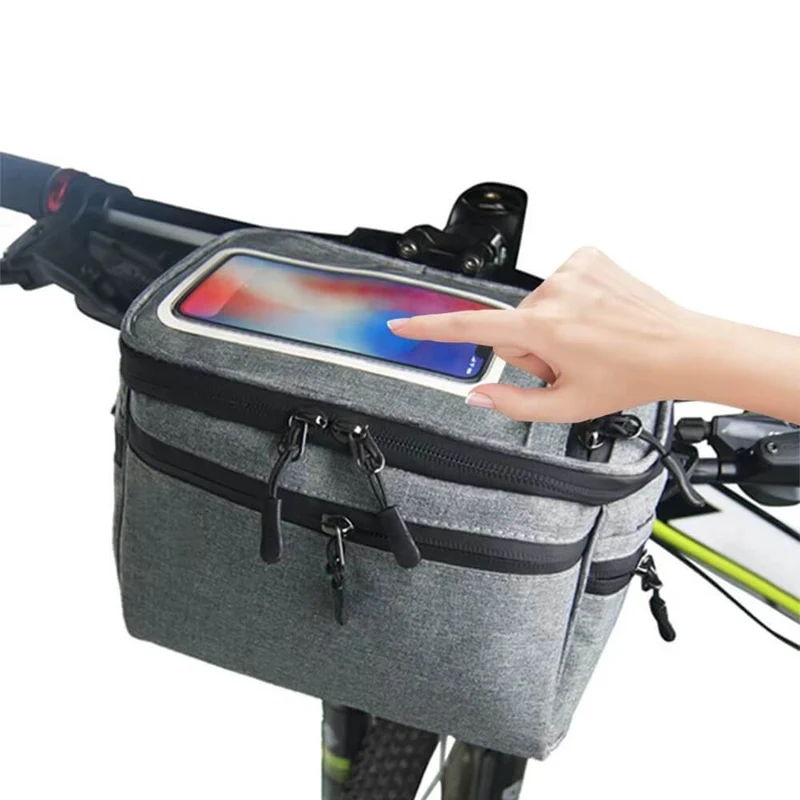 RideVault™ | Sacoche guidon vélo avec fenêtre tactile et port en bandoulière