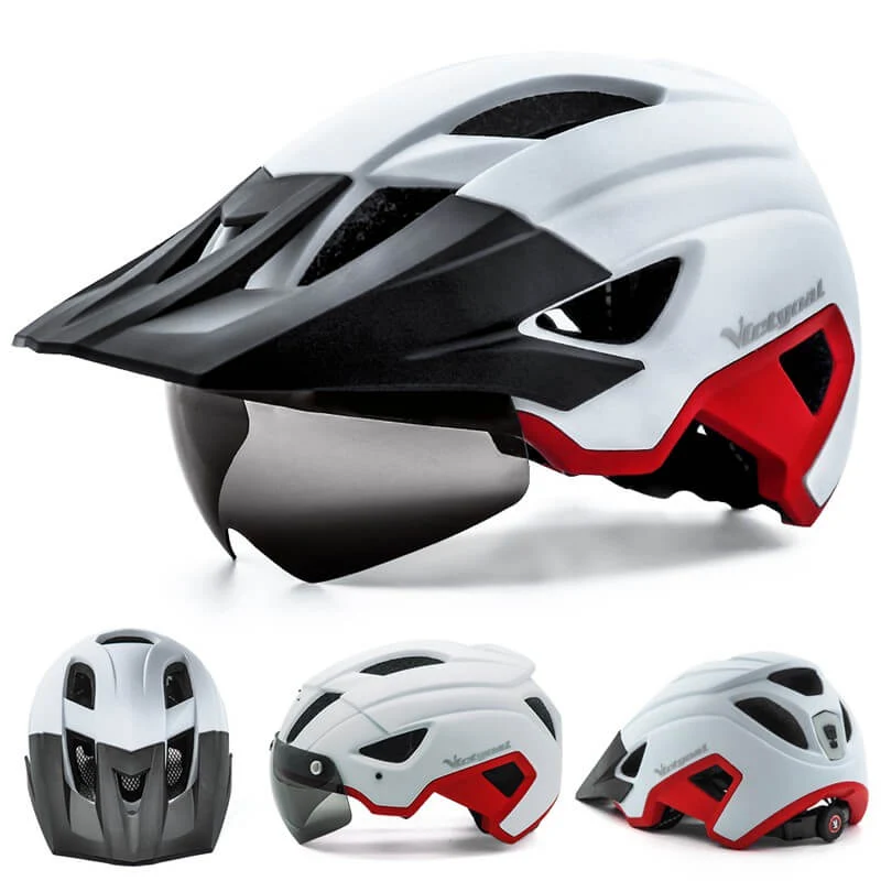 LinerStream™ | Casque velo avec éclairage arrière et lunettes magnétiques pour une sécurité complète