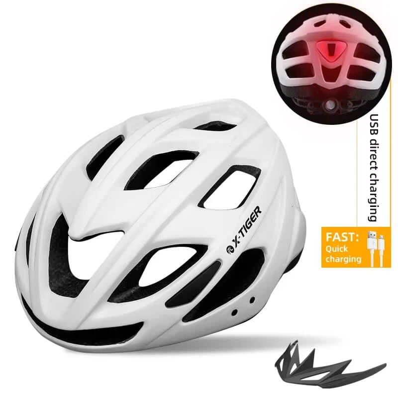 GlideTech™ | Casque velo avec éclairage arrière intégré et ventilation renforcée pour plus de sécurité