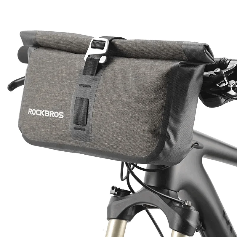 ReflectiveFrontBag™ | Sacoche guidon vélo extensible et étanche pour protéger tes affaires 5-6L