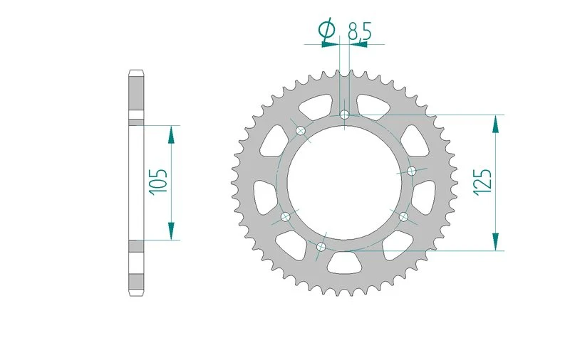 Couronne AFAM 47103 - 62 dents