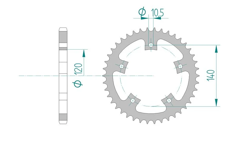 Couronne AFAM 86500 - 42 dents