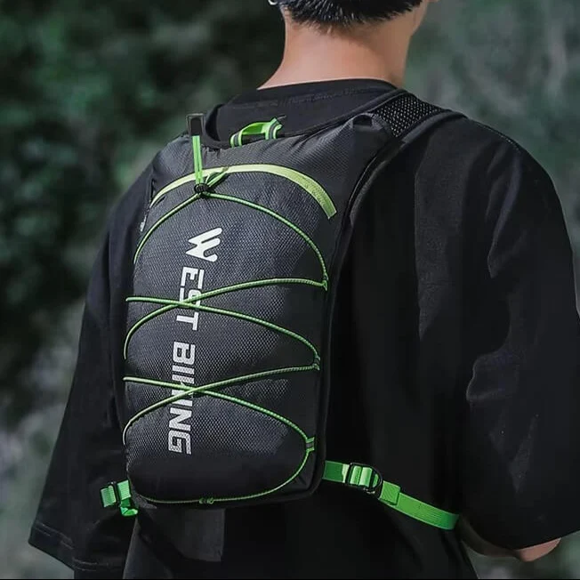 MountainVault™ | Sac a dos velo 7L avec poche à eau de 1.5L et bandes réfléchissantes