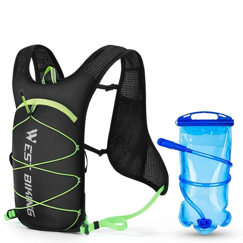 MountainVault™ | Sac a dos velo 7L avec poche à eau de 1.5L et bandes réfléchissantes