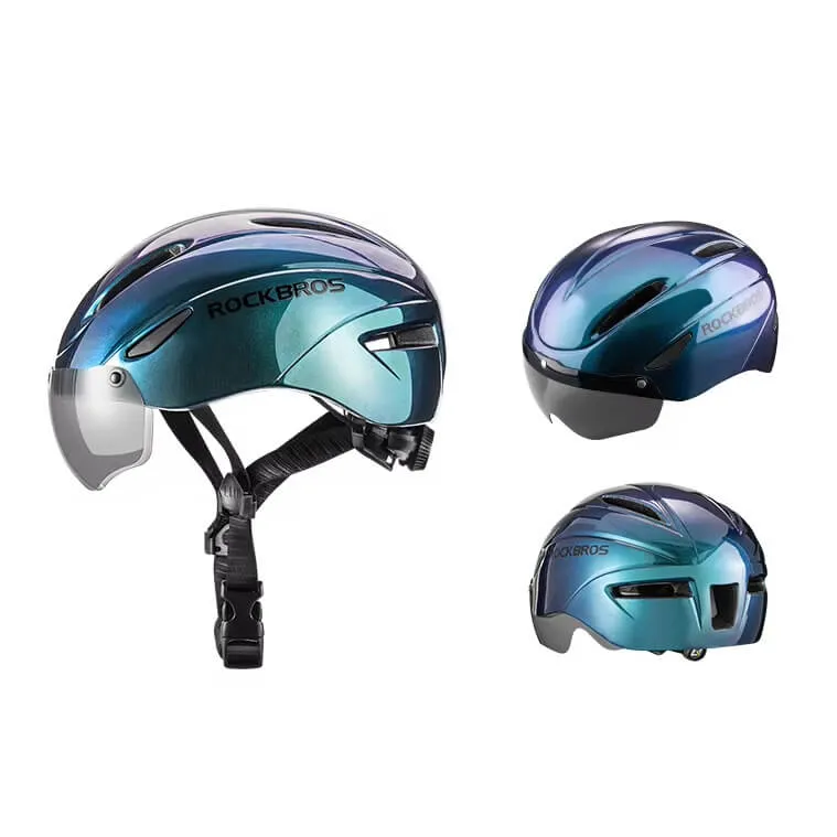 MounBikeHelmet™ | Casque velo avec lunettes magnétiques et lumière LED pour une visibilité renforcée