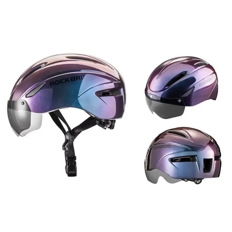 MounBikeHelmet™ | Casque velo avec lunettes magnétiques et lumière LED pour une visibilité renforcée