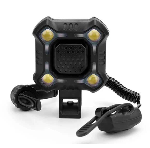 PortiBikeHorn™ | Sonnette velo lumineuse avec 5 modes d'alarme
