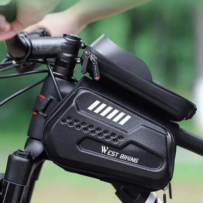 PhoneRidePack™ | Sacoche velo telephone étanche avec fenêtre tactile et capacité de 1.4L