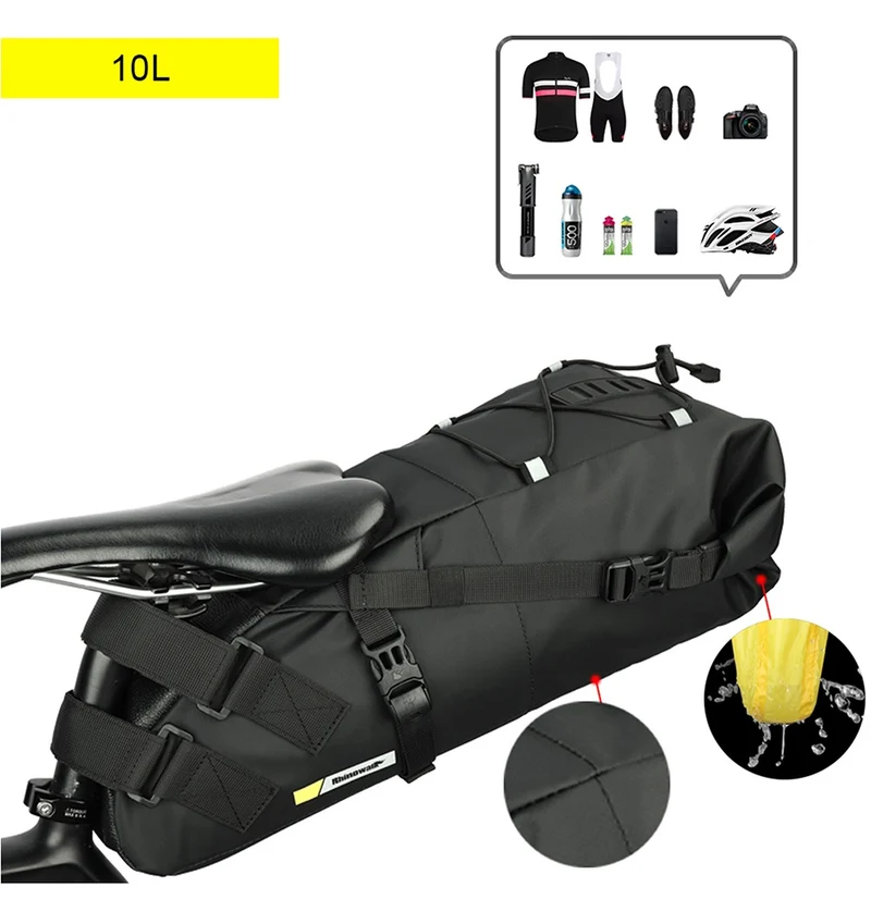 ProofSaddleLargeBag™ | Sacoche de selle 10/13L étanche et résistante à l’usure
