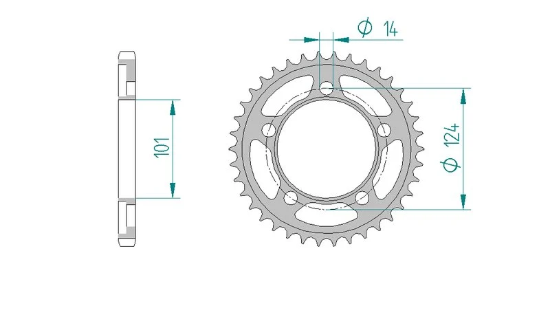 Couronne AFAM acier 71801 - 41 dents