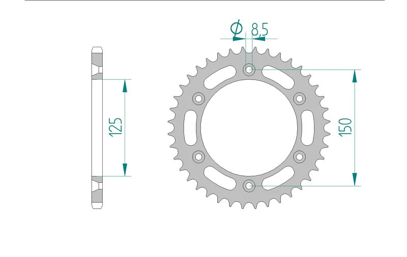 Couronne AFAM acier 71304 - 40 dents